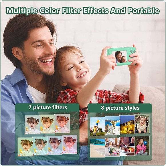 NEW Nsoela Digital Camera FHD 1080 44MP Point and Shoot in Green - Picture 3 of 6